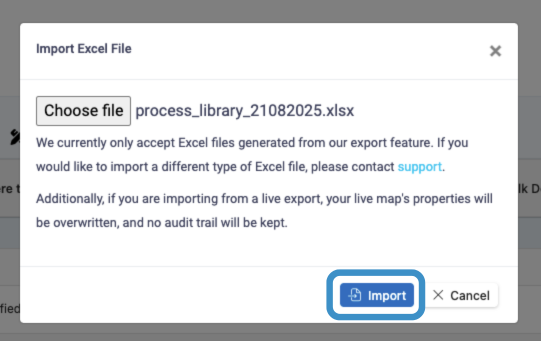 Import file
