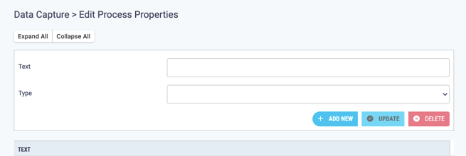 Process Map Properties - Create