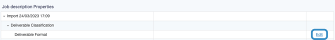 deliverable properties - edit