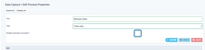 add properties - disable auto truncation