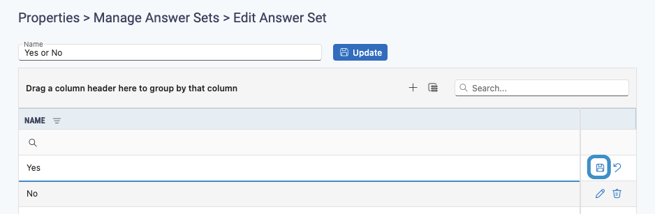 edit answer - save