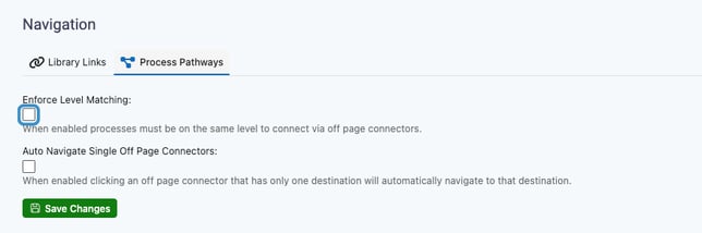 manage process pathways - level matching