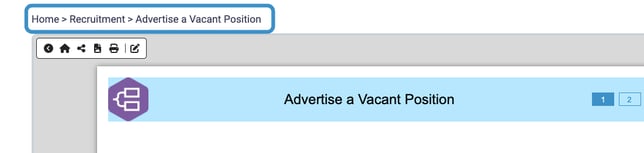 map title and breadcrumb trail