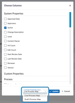 properties - live or draft