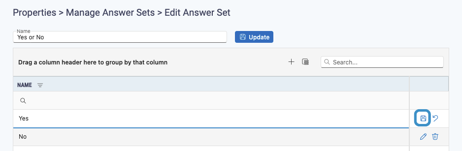 edit answer - save