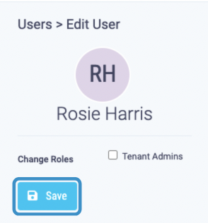 Edit User - Save