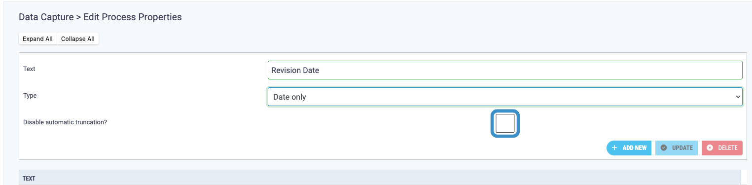 add properties - disable auto truncation